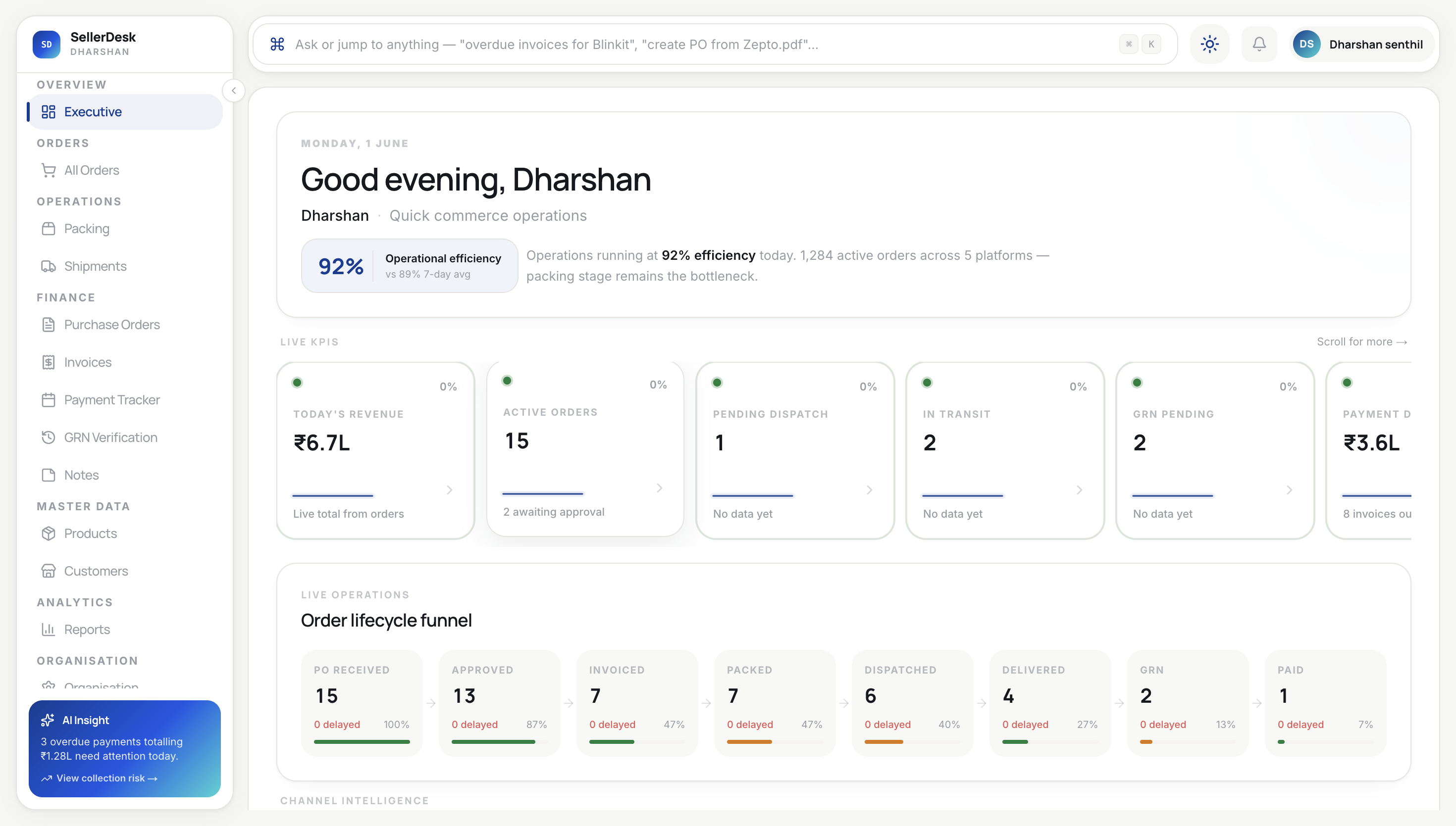 See the whole operation at a glance